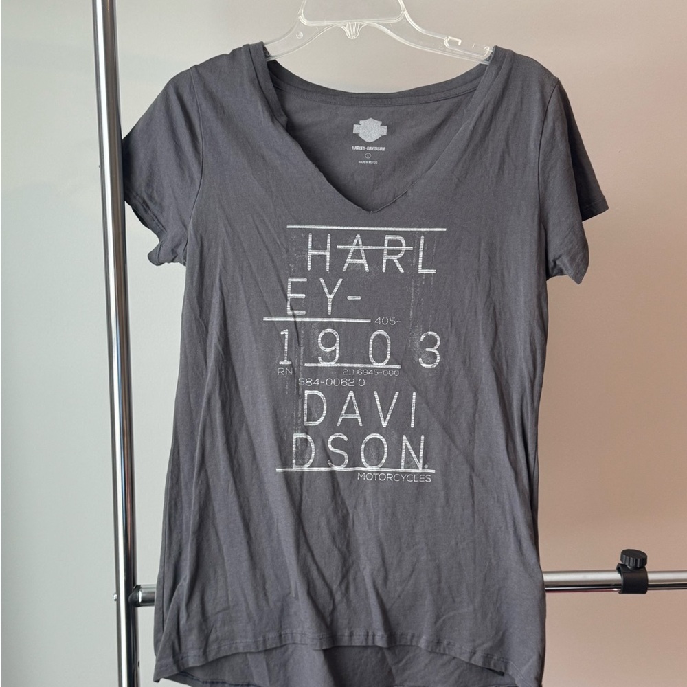 Harley-Davidson Charcoal Tee with White Print